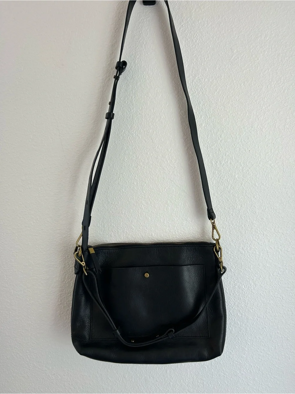 Madewell Black Leather - The Transport Shoulder Crossbody Bag